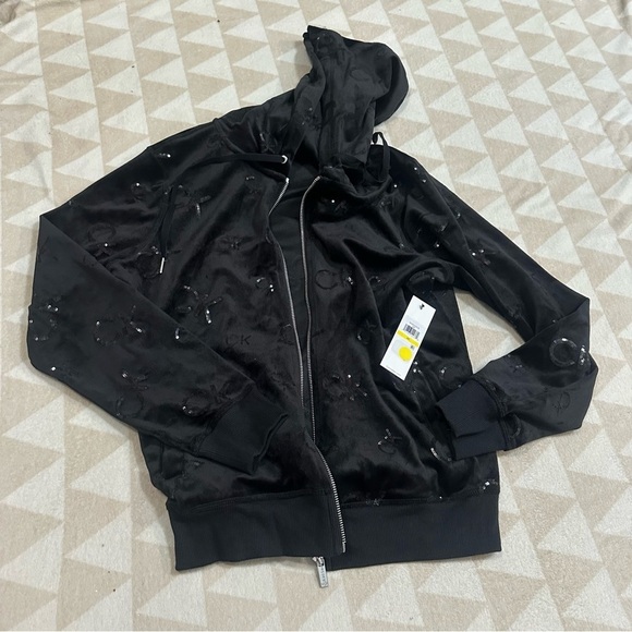 CALVIN KLEIN
Sequin Logo Velvet Hoodie - Picture 3 of 4